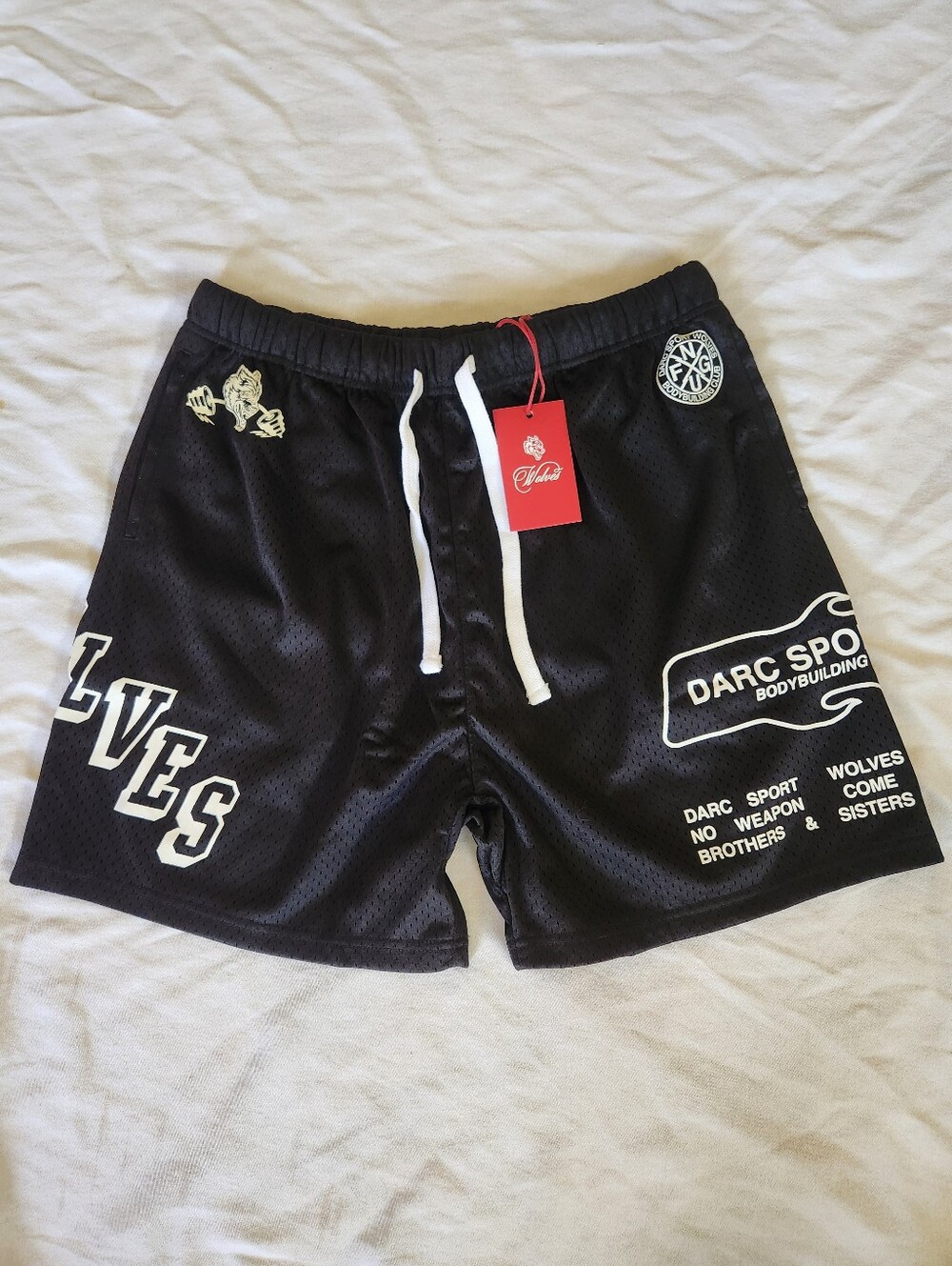 Darc Sport Wolves Mesh Shorts XL NWT Limited 1 of 500 Black